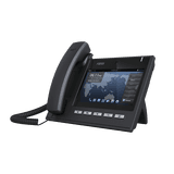 Teléfono IP Ejecutivo Para 6 Líneas SIP con Video Conferencia HD720, Pantalla Multi-Touch, Voz HD y Conferencia de 10 vías con Soporte Para PoE