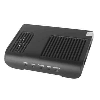Adaptador de Teléfono Analógico (ATA) con 1 puerto FXS y 1 puerto FXO de Supervivencia (Cuando No Hay Red VoIP)