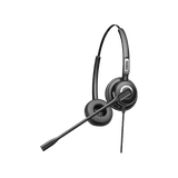 Diadema binaudal (duo) con tecnología antishock para teléfonos IP FANVIL y Polycom con micrófono de cancelación de ruido, larga durabilidad