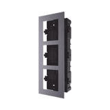 Base de 3 Espacios para EMPOTRAR Módulos de Videoporteros Hikvision