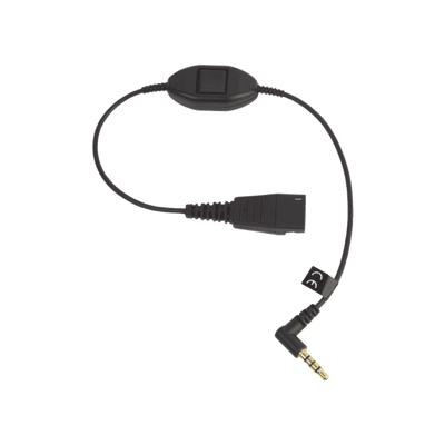 Jabra Cord QD a conector de 3.5 mm con Push-to-Talk para teléfonos celulares smartphones (8800-00-103)