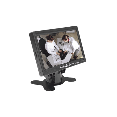 Monitor 7" TFT-LCD ideal para colocar en vehículos o DVR/NVR. Entradas de video HDMI, VGA y RCA (CVBS)