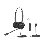 Diadema binaudal (duo) con tecnología antishock para teléfonos IP FANVIL USB con micrófono de cancelación de ruido, larga durabilidad