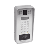 Video portero IP/SIP Con Cámara y pantalla LCD, 2 Relevadores Integrados (entrada y salida), Onvif y lector de tarjetas RFID, puerto WIEGAND (entrada).