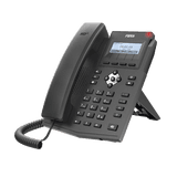 Teléfono IP empresarial para 2 lineas SIP con pantalla LCD, Puertos Gigabit, Códec Opus, conferencia de 3 vías, PoE.