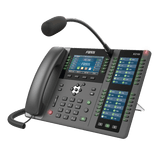 Teléfono empresarial IP hasta 20 lineas SIP, micrófono exterior, 106 botones DSS, Bluetooth integrado para diademas, puertos Gigabit, soporta recepción video, PoE