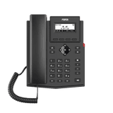 Teléfono IP empresarial para 2 lineas SIP con pantalla LCD, Puertos Gigabit, Códec Opus, conferencia de 6 vías, PoE.