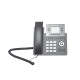 Teléfono IP Grado Operador, 4 líneas SIP con 2 cuentas, puertos Gigabit PoE, pantalla a color 2.4", codec Opus, IPV4/IPV6 con gestión en la nube GDMS