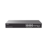 Switch Capa 3 PoE+ Administrable / 8 puertos 10/100/1000 Mbps + 2 Puertos SFP+ de 10 Gigabits / Hasta 120W / Compatible con GWN Cloud.