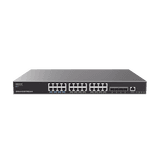 Switch Capa 3 PoE+ Administrable / 24 puertos 10/100/1000 Mbps + 4 Puertos SFP+ de 10 Gigabits / Hasta 360W / Compatible con GWN Cloud.