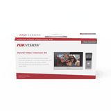 Kit de Videoportero Analógico de Metal / IP a 4 Hilos con Función de Llamada a App Hik-Connect / Monitor se Conecta a Internet por Cable o WiFi y por 4 Hilos al Frente de Calle IP65 / Expandible a Mas Equipos