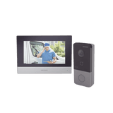 Kit de Videoportero IP Poe Estandar con llamada a App de Smartphone (HikConnect) / Apertura con tarjeta MIFARE / Frente de calle IP65 / Soporta 1 Departamento