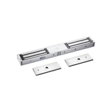 Chapa Magnética Doble para Aplicación en Puertas de Doble Hoja. 1200 lbs(x 2). LED