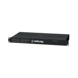 Midspan de 8 puertos, montaje en rack de 19". Ofrece alimentación PoE a los dispositivos alcanzando distancias de hasta 600m.