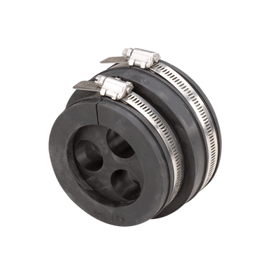Bota pasamuro de 5". Incluye 3 orificios para cable de 7/8"