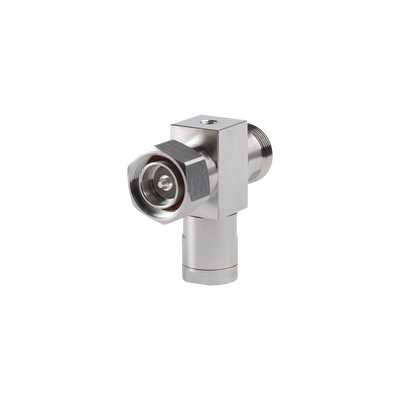 Arrestor Plus® Dual Band Quarterwave Surge Arrestor (T-shaped), 806–960 MHz and 1700–2170 MHz, with interface types DIN Female and DIN Male