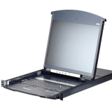CONSOLA LCD DUAL RAIL CON SWITCH KVM POR IP INTEGRADO MULTI-INTERFAZ | CAT 5 DE 8 PUERTOS DE 1 CONSOLA LOCAL Y 1 CONSOLA REMOTA