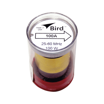 Elemento de 100 Watt en Línea 7/8" para Wattmetro BIRD 43 en Rango de Frecuencia de 25 a 60 MHz.