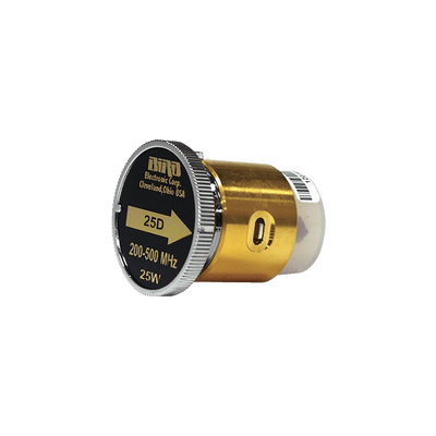 Elemento de 25 Watt en linea 7/8" para Wattmetro BIRD 43 en Rango de Frecuencia de 200 a 500 MHz.
