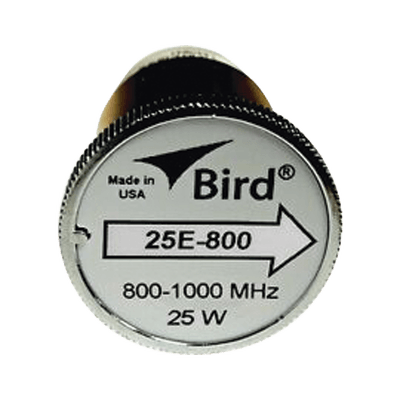 Elemento de 25 Watt en linea 7/8" para Wattmetro BIRD 43 en Rango de Frecuencia de 800 a 1000 MHz.