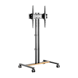 Soporte Móvil para Pantalla | Compatibilidad VESA 200x200 hasta 600x400 / Ruedas con Frenos / Ajuste de Altura y Ángulo / Soporte para TV de hasta 55 Pulgadas / Capacidad de Peso 35 kg