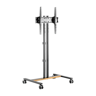 Soporte Móvil para Pantalla | Compatibilidad VESA 200x200 hasta 600x400 / Ruedas con Frenos / Ajuste de Altura y Ángulo / Soporte para TV de hasta 55 Pulgadas / Capacidad de Peso 35 kg