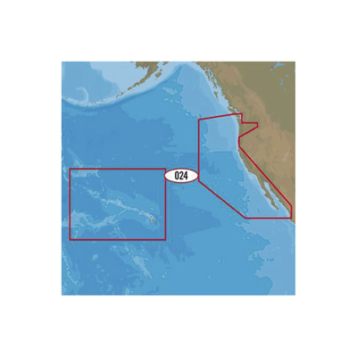 NA-D024 - Costa oeste de EE.UU y Hawai - 4D - AMER - Wide para pantallas RAYMARINE y FURUNO