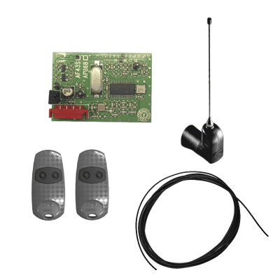 Kit Receptor inalámbrico con antena / Hasta 45M en linea de vista / INCLUYE dos controles y 3 metros de cable RG58 para la antena