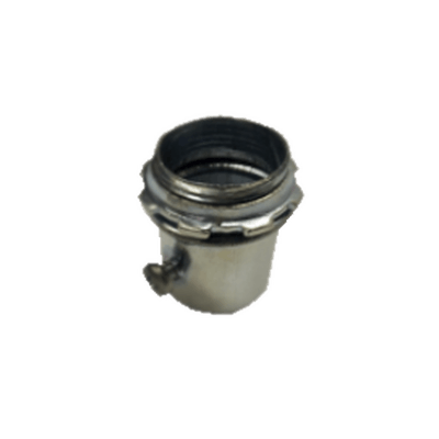 Conector 2" (52mm) pared delgada con tornillo galvanizado etiqueta verde