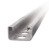 Unicanal perforado 4x2, 3000 mm, con acabado Electro Zinc