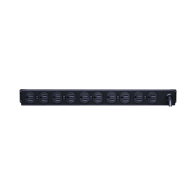 PDU Básico Para Distribución de Energía, Con 10 Tomas NEMA 5-15R Traseras, 1UR, 15 Amp, 120 Vca