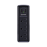 Multicontacto con Supresor de Picos de Pared, Voltaje de Entrada 125 Vca NEMA 5-15P, Con 3 Salidas NEMA 5-15R, 2 Puertos de Carga USB, 918 Joules