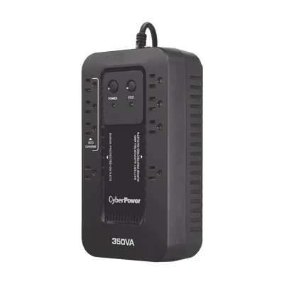 UPS de 350 VA/255 W, Topología Standby con Modo Ahorrador ECO, Entrada 120 Vca NEMA 5-15P, Con 8 Tomas NEMA 5-15R
