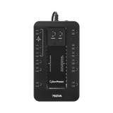 UPS de 750 VA/450 W, Topología Standby con Modo Ahorrador ECO, Entrada 120 Vca NEMA 5-15P, Con 12 Tomas NEMA 5-15R