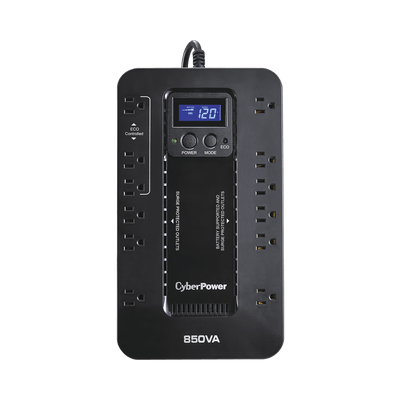 UPS de 850 VA/510 W, Topología Standby con Modo Ahorrador ECO, Entrada 120 Vca NEMA 5-15P, Con 12 Tomas NEMA 5-15R