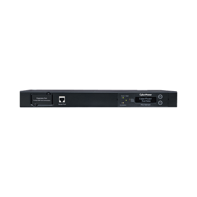 PDU ATS (Fuente Redundante Auto-transferible) Medible, Para Distribución de Energía, 2 Entradas 120 Vca NEMA5-15P, Con 10 Salidas NEMA 5-15R, Horizontal 19in, 1UR