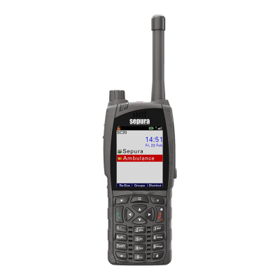 Radio de Mano SC2124 TETRA / Pantalla a Color 2.4" QVGA / Teclado Numérico / Bluetooth y Wi-Fi / IP65/IP67 / Clase 3 RF / GPS / Compatible con Accesorios SC20 y STP