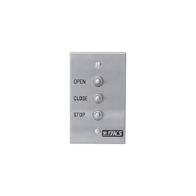Botonera triple compatible con motores para portones abatibles y corredizos Doorking / Uso en interiores / Fácil instalación en caja estándar