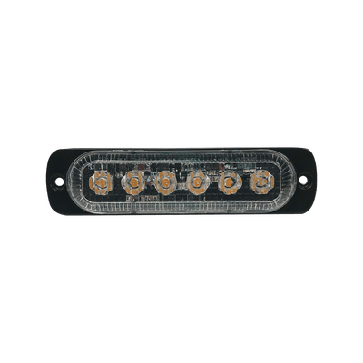 Luz direccional con 6 LEDS, color ambar, 12-24 Vcc