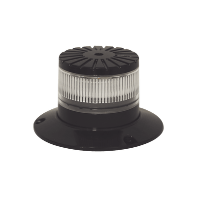 Baliza LED compacta discreta, domo claro, color rojo