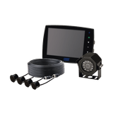 Sistema alámbrico de cámara y monitor de 5.6” con sensores de reversa