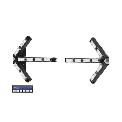 Flechas separadas directoras de tráfico LED de 28 Pulgadas en color ámbar.