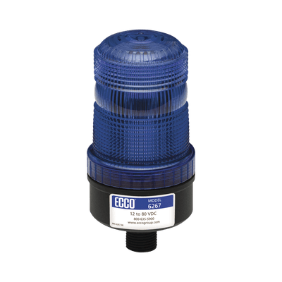Mini baliza de LED color azul montaje permanente SAE Clase III