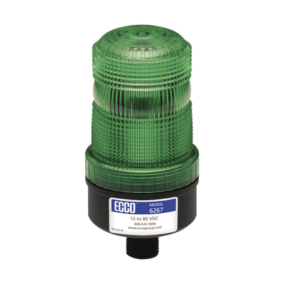 Mini baliza de LED color verde montaje permanente SAE Clase III