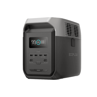 Estación de Energía Portátil Delta 3 1536Wh Litio LFP / 6 AC 1800 W (Max. 3600W) / 2 USB-C 100W / Capacidad para Aumentar Respaldo / Cargador de Coche 10A a 12.6V / Conectividad WiFi y Bluetooth (App) / Carga Solar 500W Max.