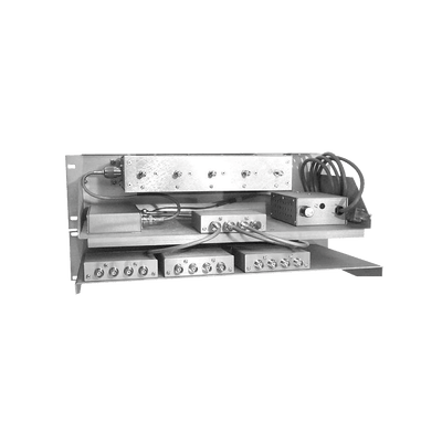 Multiacoplador con Preselector 300-512 MHz, 12 Canales, 3-10 MHz, N Hembras.
