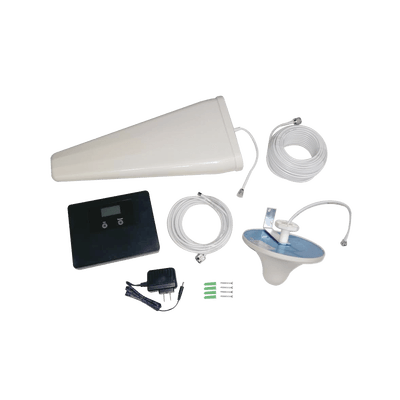 Kit de Amplificador de Señal Celular | Doble Banda | Mejora las Llamadas, Soporta 3G y *4G LTE | 70 dB de Ganancia Máxima, cubre áreas de hasta 500 metros cuadrados.(descontinuado)