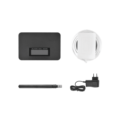 Kit Amplificador de Señal Celular de UNA banda de frecuencia / Mejora las llamadas convencionales / Soporta los datos de las tecnologías 2G y 3G de TELCEL, AT&T y MOVISTAR / Puede cubrir un espacio de hasta 140 m2.