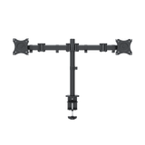 Montaje de Escritorio articulado para 2 monitores de 13 a 27" / Soporta hasta 10 kg / Vesa 75 x 75 / 100 x 100 / Acero / Giro: 360°
