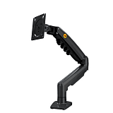 Brazo Ajustable para Monitor Ergonómico / Compatible con Monitores de 17" - 30" / Capacidad de Peso hasta 9 kg / Rotación 360° / Inclinación +85° a -30° / Giro 180° / Ajuste de Resorte de Gas / Color Gris